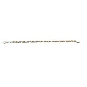 925 Sterling Silver Unlimited Twisted Chain Bracelet Italy 6.8 in. 6 gr